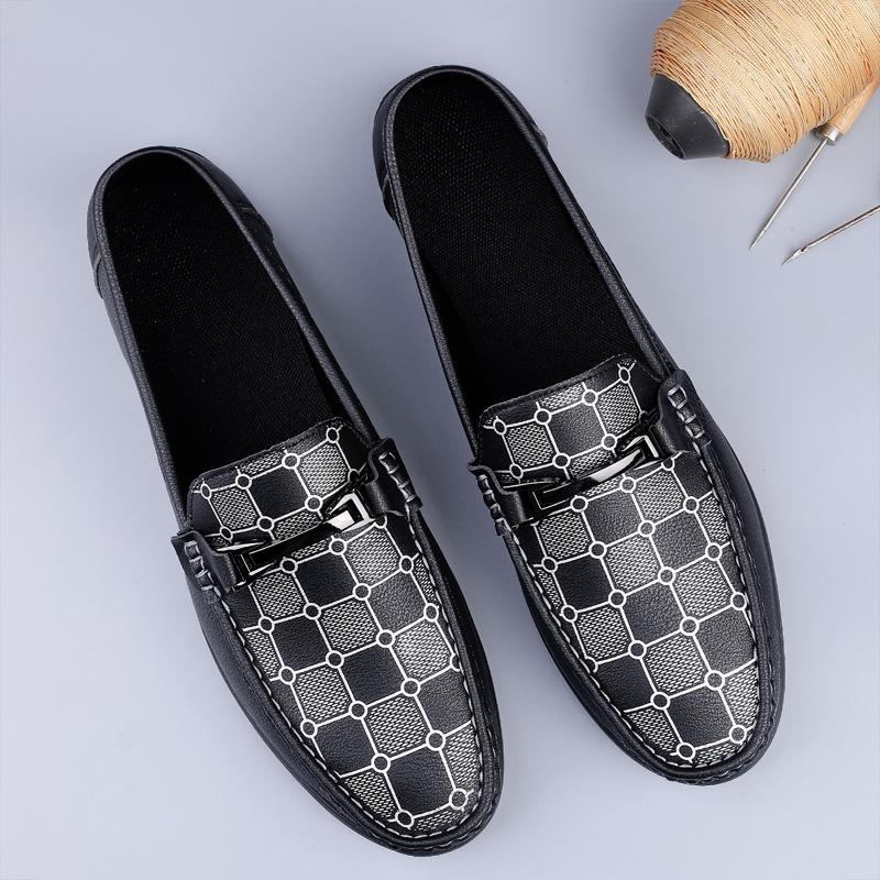 

YRZL Loafers for Men Casual Leather Shoes Slip on Driving Moccasins Breathable Comfortable Outdoor Walking Shoes for Men 39