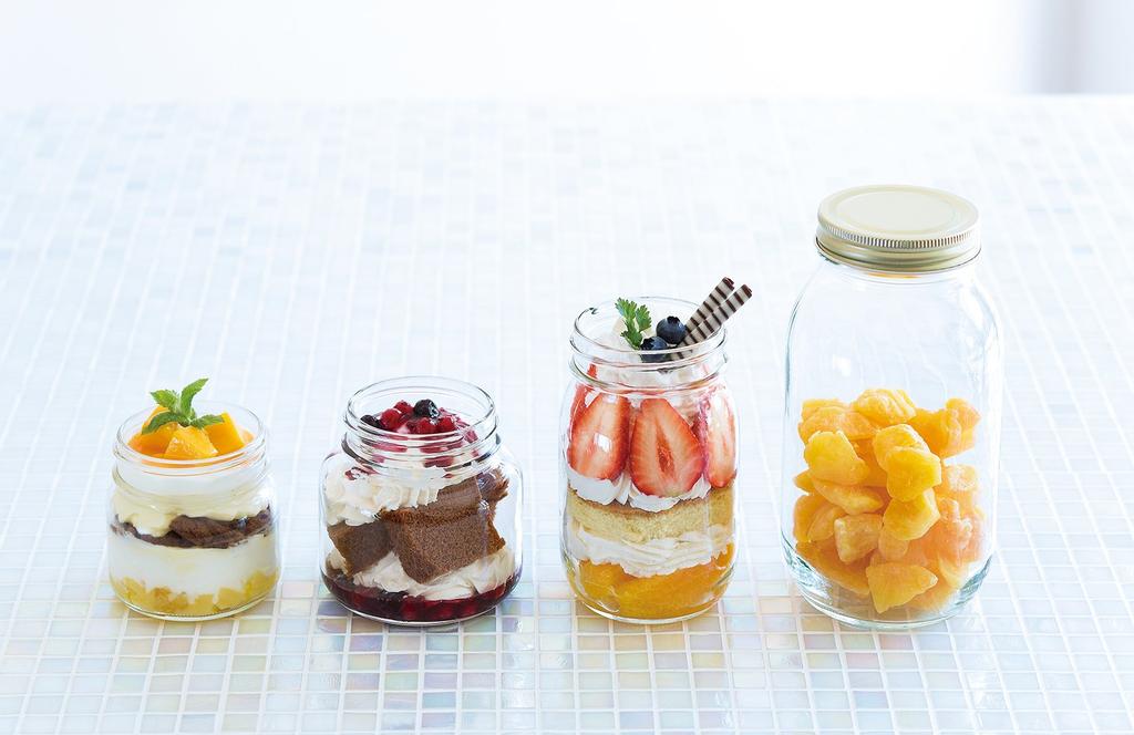 Aderia Double Cap Set of Made In Glass Storage Airtight Condiment Coffee M6430 Containers, 200ml, 6, Japan, Containers, Canisters, Containers,