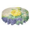 Antique Plant Flower Butterfly Round Table Cloth Festival Dining Waterproof Tablecloth Table Cover For Wedding Party Decor