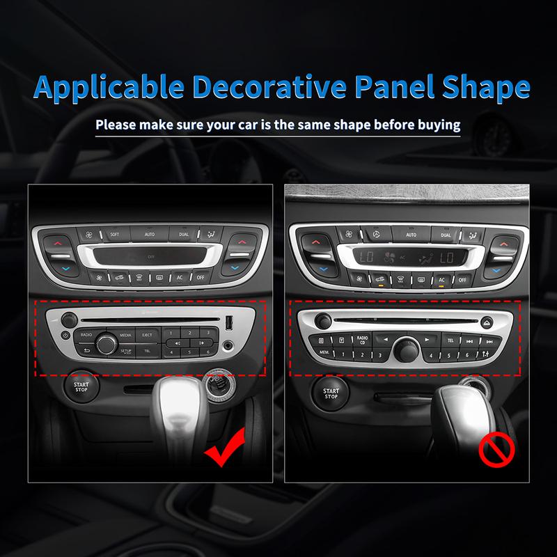 Renault Fluence Megane RS 2009 2010 2011 2012 2013 2014 için Gerçek Yumuşak Karbon Fiber Çıkartma LHD Merkezi Kontrol CD İç Çerçevesi