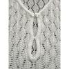 New European American Style Hollow Out Knit Beach Cover Up Sexy Long Sleeve Mini Dress Vacation Wear