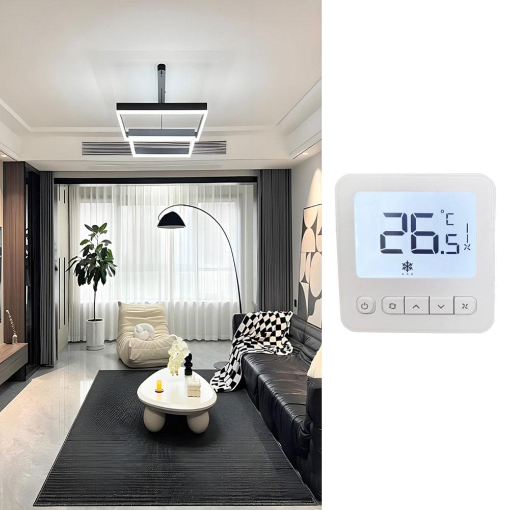 For Indoor Climate Control Smart Thermostat with LCD Display Programmable Settings and Precise Humidity Regulation