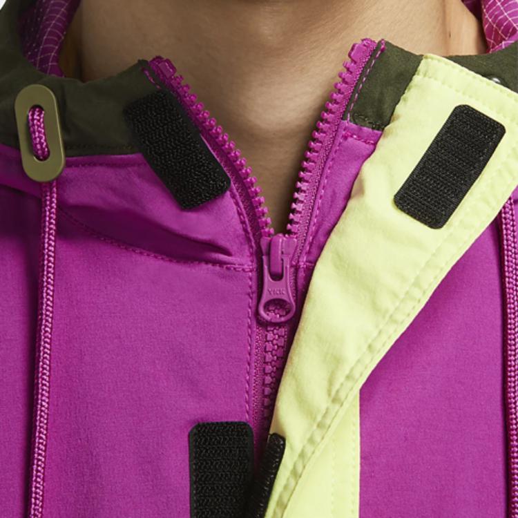 Nike Veste coupe-vent imperméable et coupe-vent pour homme Fleur de cactus Rouge CU4221-564