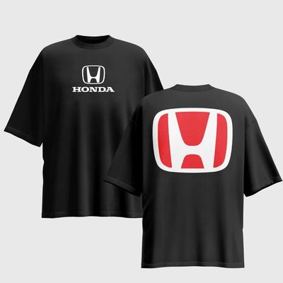 Honda Mens and Womens Tshirt Summer New Cotton Tee Honda Printed Unisex Shortsleeved Spring Autumn Motorcycle Cycling Top