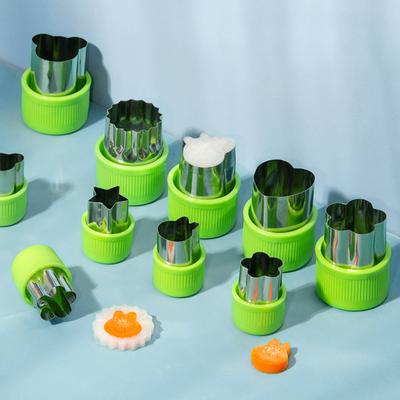 Cookie Cutter 1 Set Embosser Vegetable Cutter Portable Stainless Steel Fruit Cutting Die Kitchen Accessories Baking Tools Kitchen Gadgets
