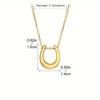 1pc Women's Horseshoe Shaped U-shaped Necklace with Simple Letter Collarbone Chain