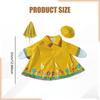 23 Inch Porch Goose Outfits Statue Costume Lovely Clothing Yellow 3Pcs/Set Raincoat for