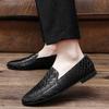 Fashion Luxury Brand Leather Mens Shoes Male Wedding Slip On Loafers Male Comfortable Slip On Moccasins Versatile Male Business Shoes