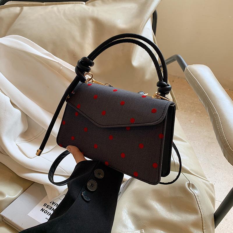 Polka dot bag women's 2025 new ins trendy fashion small square bag high value shoulder bag