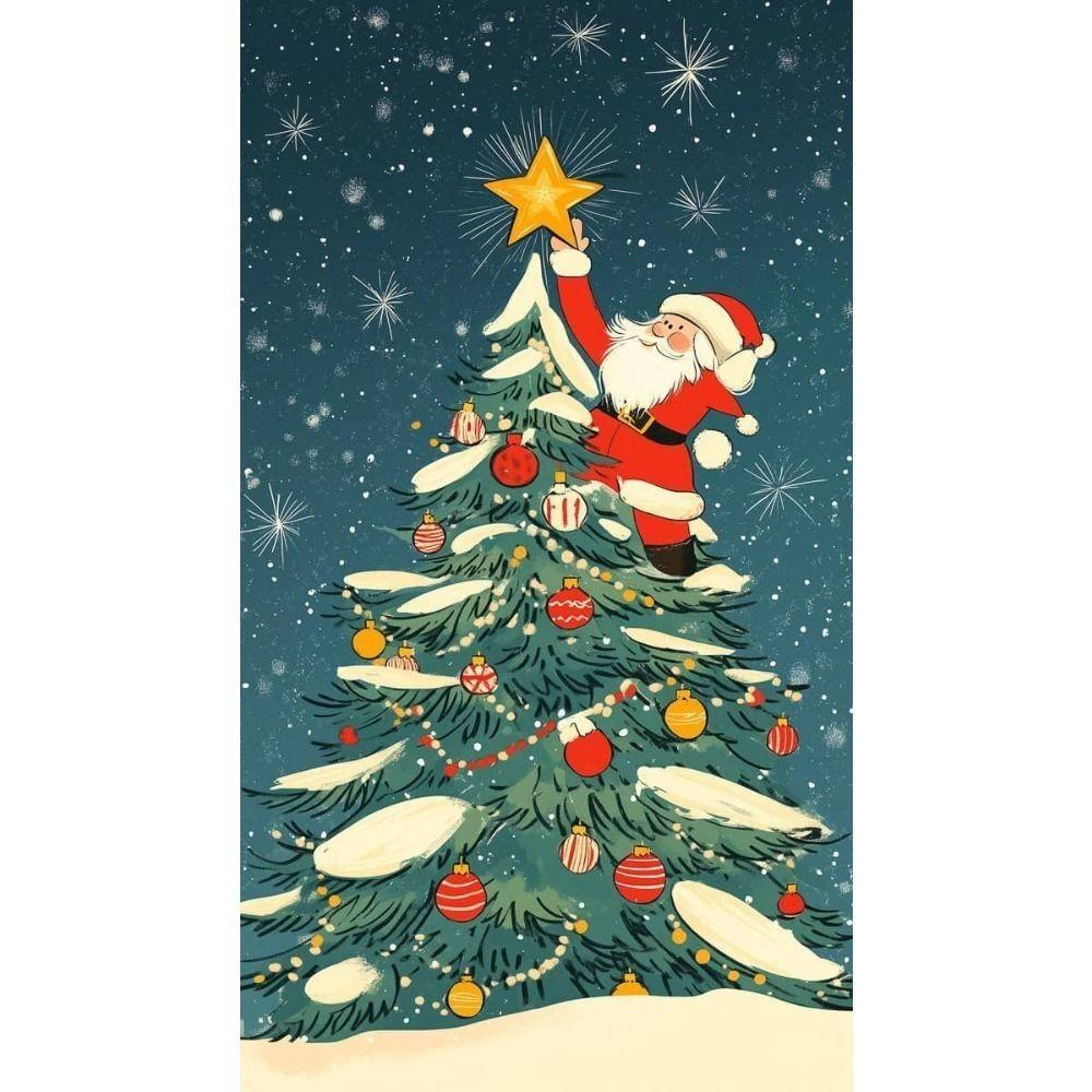 Vintage Christmas Metal Tin Sign Home Festive Wall Decor