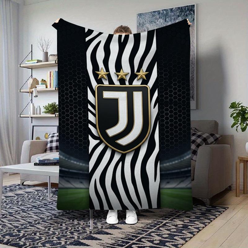 Juventus Football Club Crest Blanket Blanket Home Decor Bedroom Office Rest Blanket Machine Washable