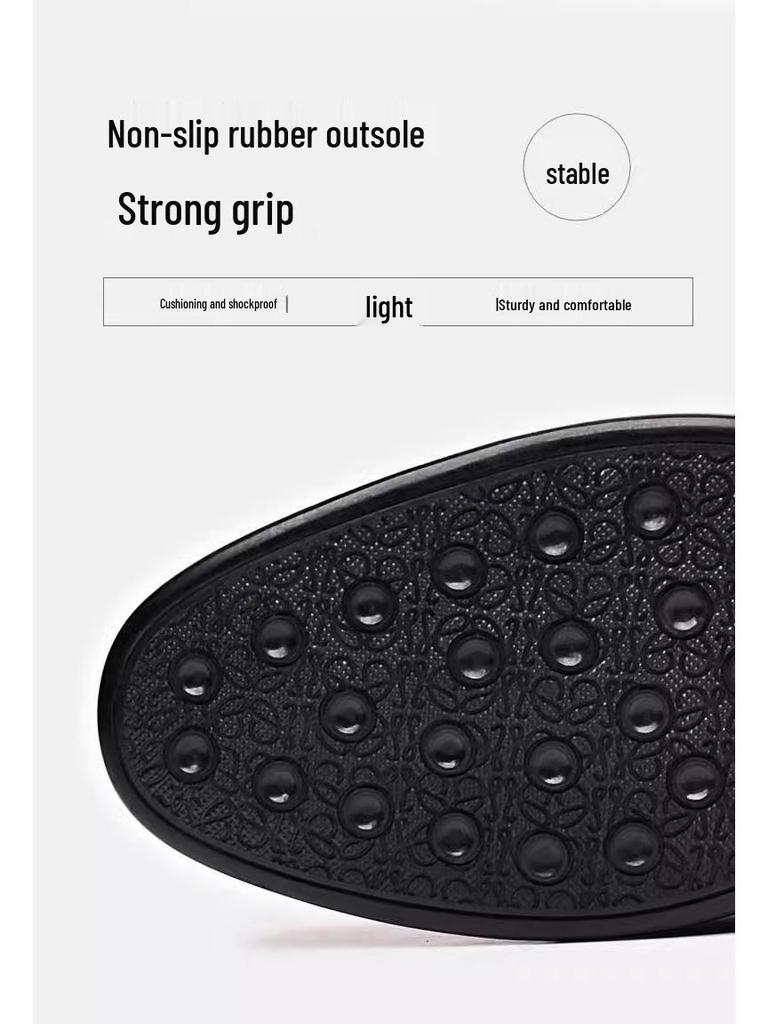 Men's Autumn Business Formal Leather Loafers - Korean Style, Breathable, Comfortable, All-Match