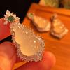 Jade White Ice Light Natural White Chalcedony Pendant Agate Pendant, Real Shot