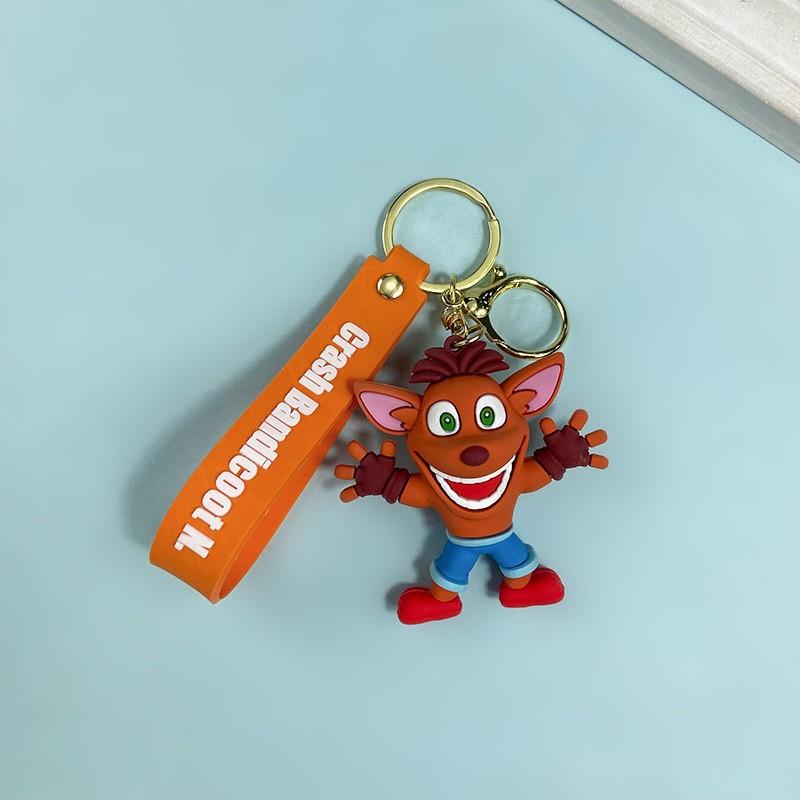 

Crash Bandicoot Keychain for Car Keys Cute Animal Doll Keyring Key Chain Holiday Gifts Keychains Women Friends gifts