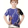 Retro 3d Print Casual Children's Clothing Top Tee Shirt Fashion T Shirt Animal Kids Boy Clothes Anime Short Sleeve