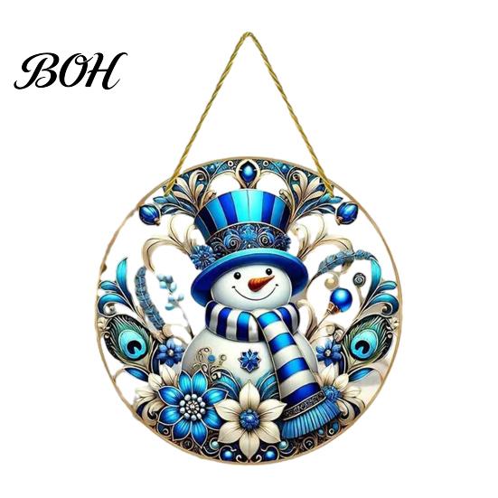 Seasonal Home Hanging Ornaments Christmas Tree Ornaments, Acrylic Festive Pendants with Lanyard for Decor Holiday Party Decoration, Indoor Scene