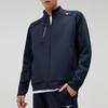 Mizuno Essential Series Logo Print Stand Collar Zip Comfortable Casual Sports Long Sleeve Jacket Men Jacket Midnight-Blue K2CC41A114