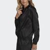 Adidas Originals Solid Color Zip-Up Sports Jacket Women Jackets Black HF2111