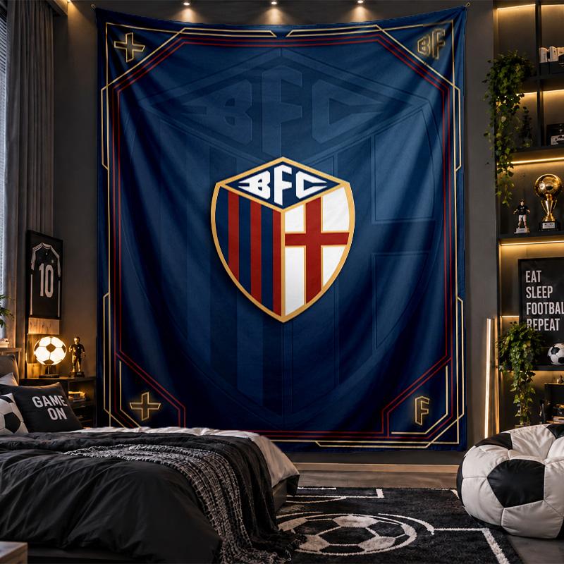Wall Hanging Tapestry Bologna FC Print Cloth for Living Room Bedroom Home Decor