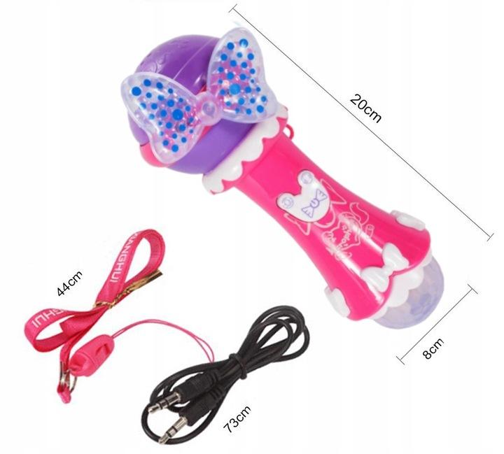 Mikrofon Dla Dzieci Karaoke Nagrywanie Efektów Mp3 Modulator Głosu Światła