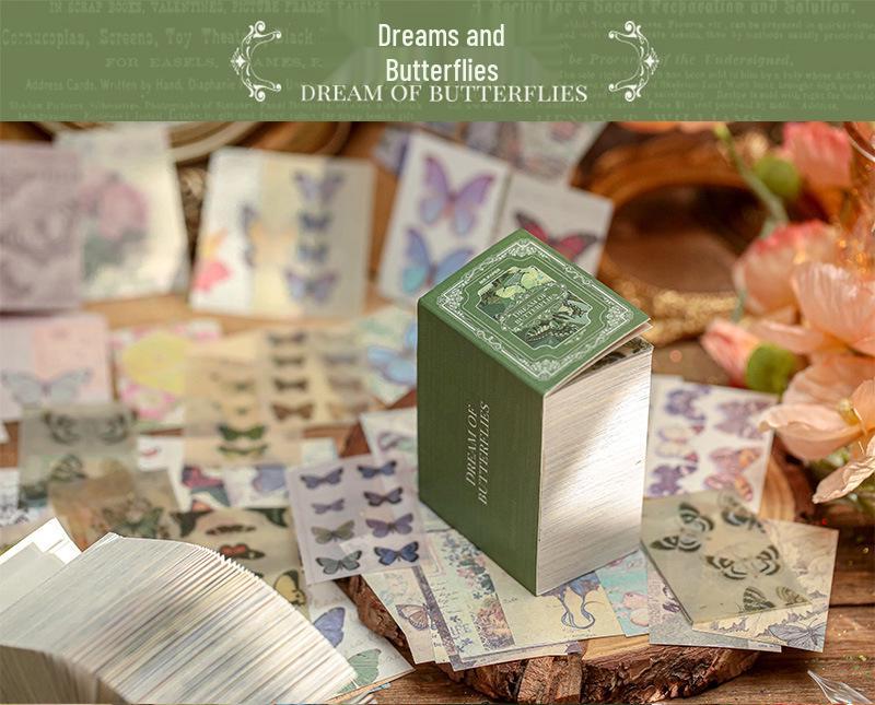 Mr. Paper Retro Collection: Floral & Butterfly Decorative Handbook Material