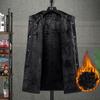 Winter Men's Plus Size Pie Over The Long Section of Padded and Thickened Fat Coat Loose Cotton Jacket 4XL-10XL
