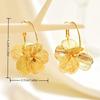 Elegant Vintage Flower Petal Pendant Earrings for Women Hanging Lightweight Ear Pendants Fashion Party Wear Jewelry