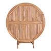 Table de jardin Ø 100 cm + 4 chaises en teck