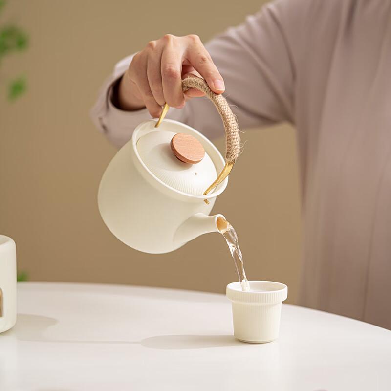 Ceramic Candle-Heated Tea Warmer Set