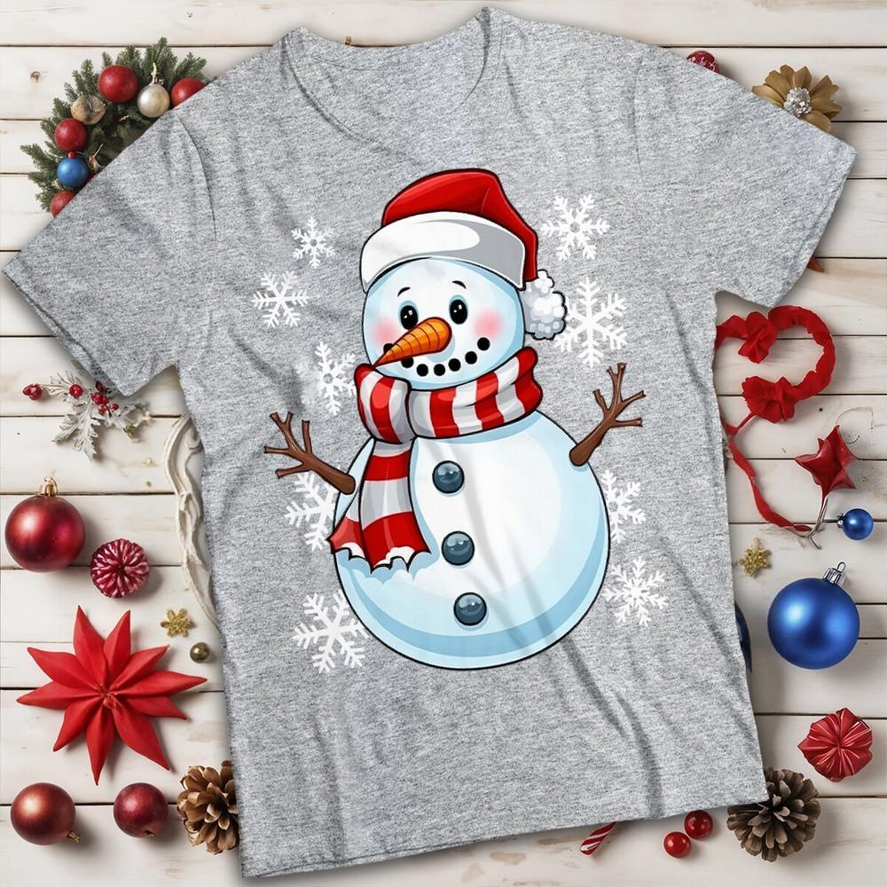 Unisexs and Unisexs Cute SnowUnisex Christmas TShirt Tee MC a