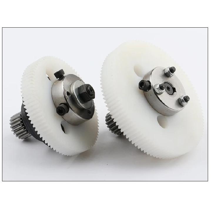 CNC Machine Tool Nylon Eccentric 80 Teeth 100 Teeth Gear Nylon Wheel Straight Tooth Eccentric Rack Tooth Shaft Synchronous Wheel