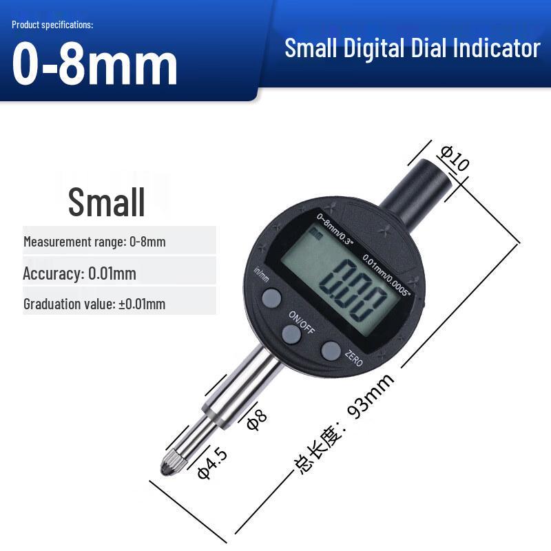 Aokewen Small Digital Dial Indicator (0-8mm)
