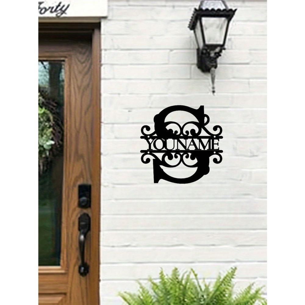 Custom Iron Art Wall Decor, Personalized Metal Logo Sign for Home Garden Bar, Modern Abstract Letter Ornament, Unique Gift Idea