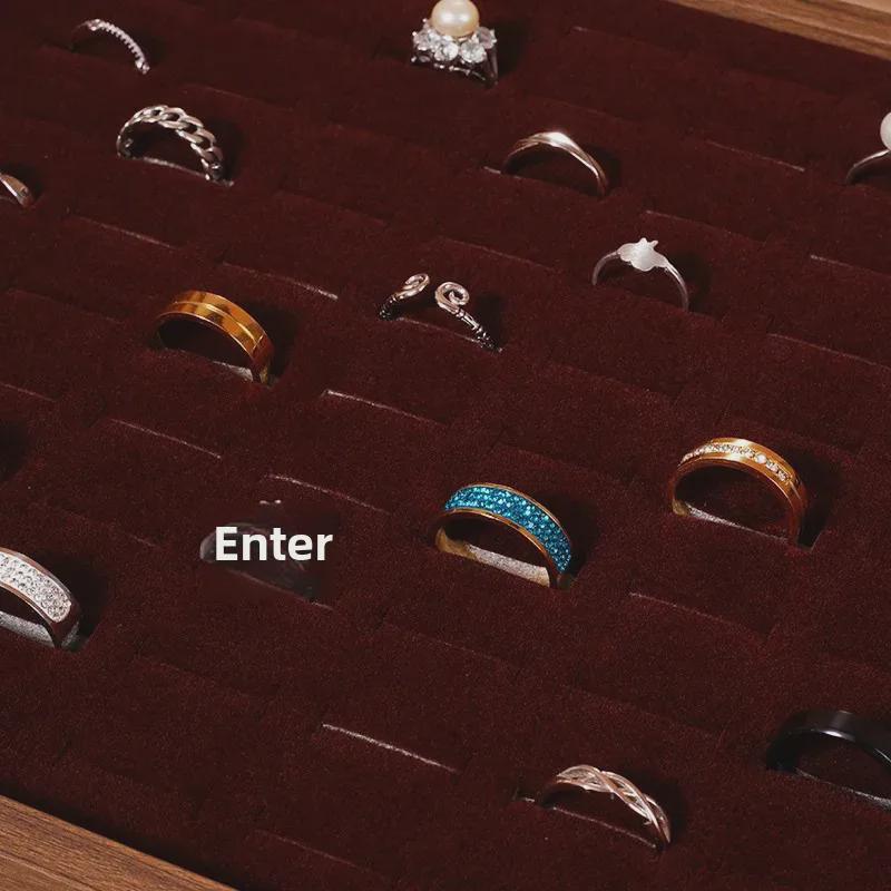 Walnut Wood Jewelry Storage Box with Lid for Bracelets, Necklaces, Rings, and Earrings