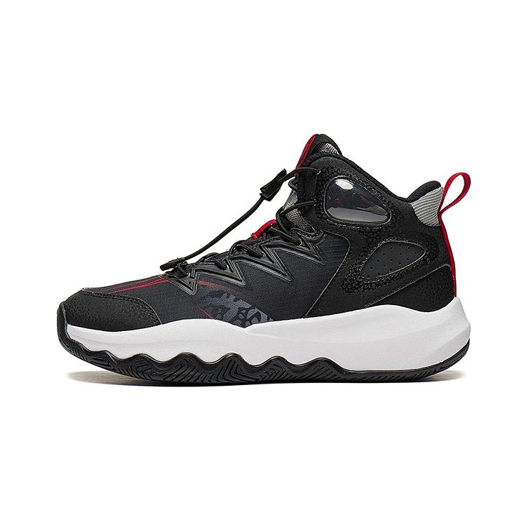 Li Ning Primary 3.0 V2 Comfortable Shock Absorption Mid-Top Kids Basketball Shoes Kids Sneaker Black YKBT074-9