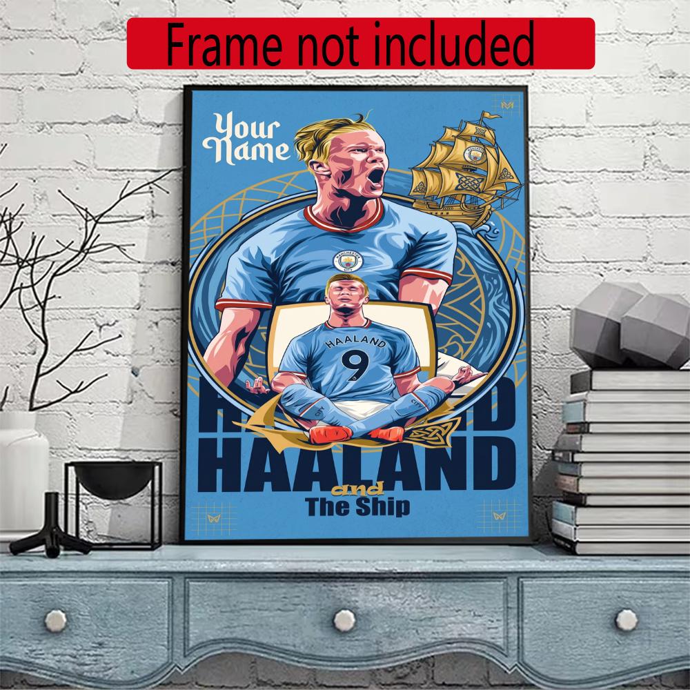 Haaland Personalized Name Diamond Paintings Mosaic Wall Round Diamond Art Painting Kits Embroidery Crystal Accessories Frameless