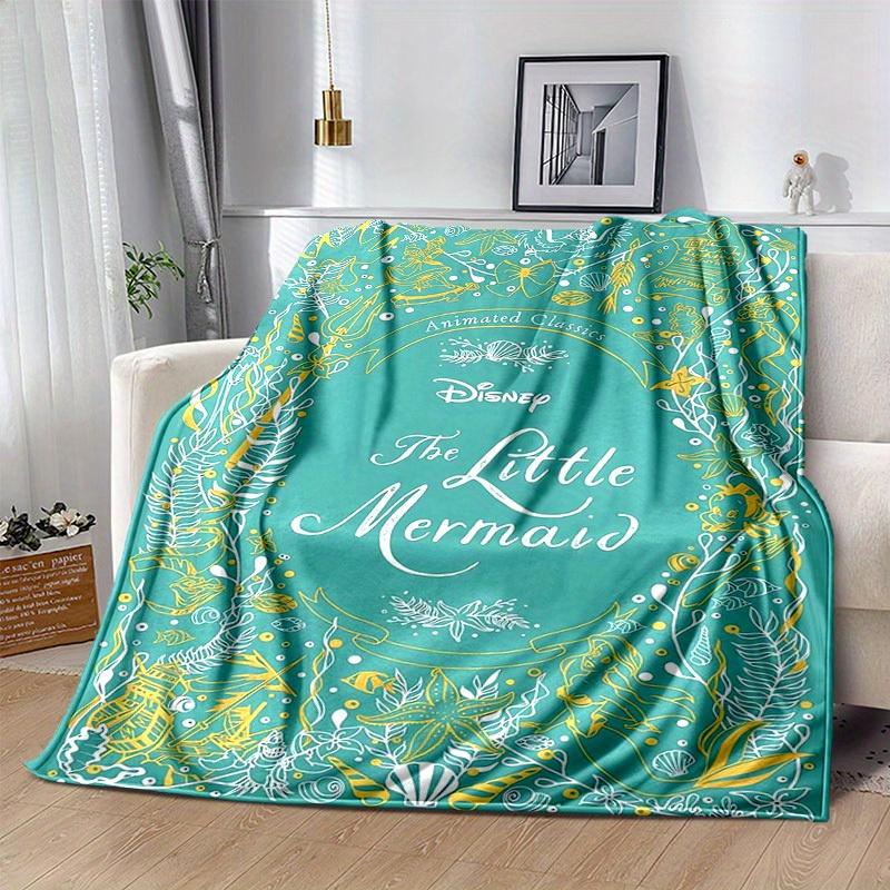 1pc, Disney's The Little Mermaid Animated Classics Home Decor Blanket, Flannel Throw for Bedroom, Living Room, Travel, Camping