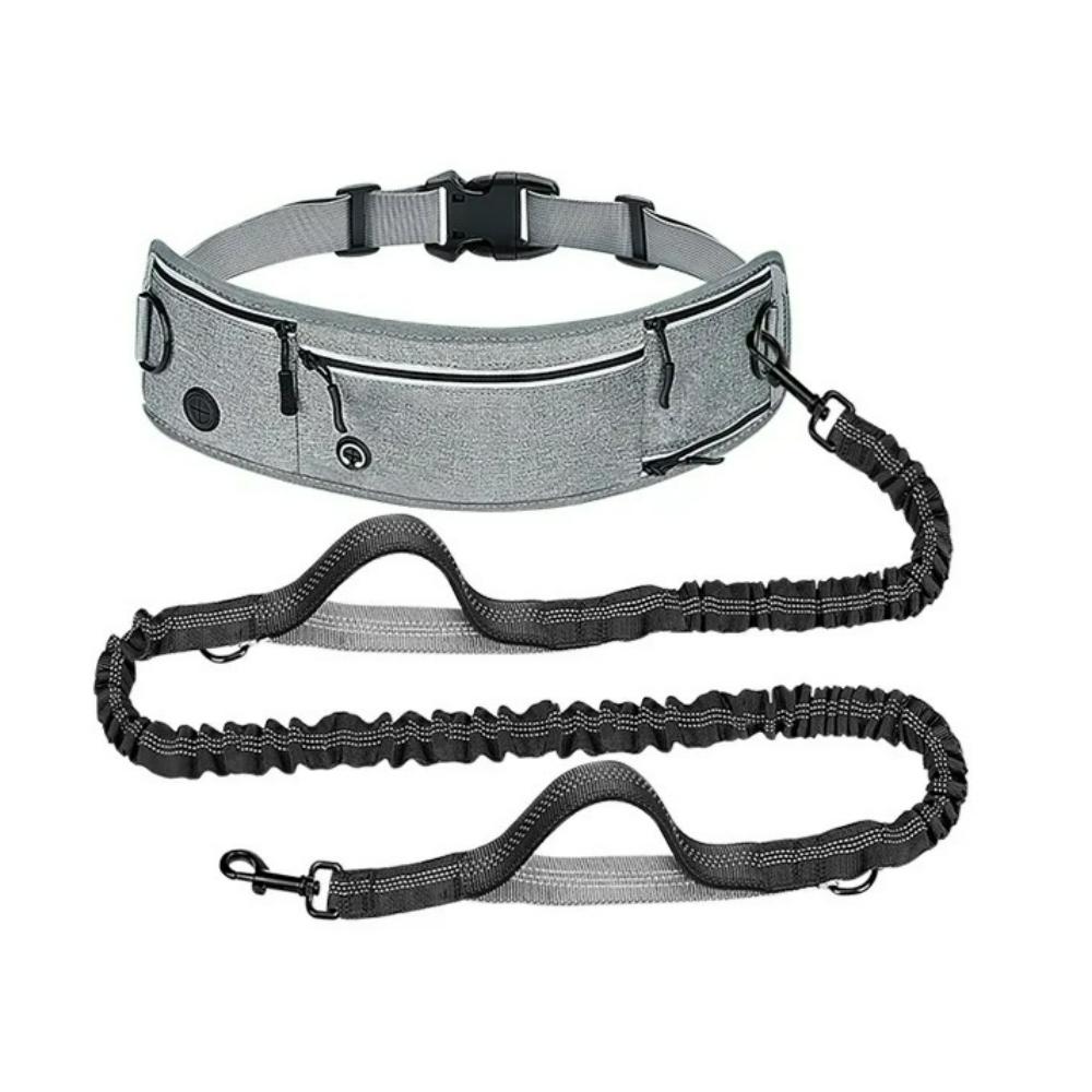 Hands Free Reflective Dog Leash With Waist Pack, Multi Functional Running Leash For Anti Pull Training, Includes Bottle Bag And Pet Lead