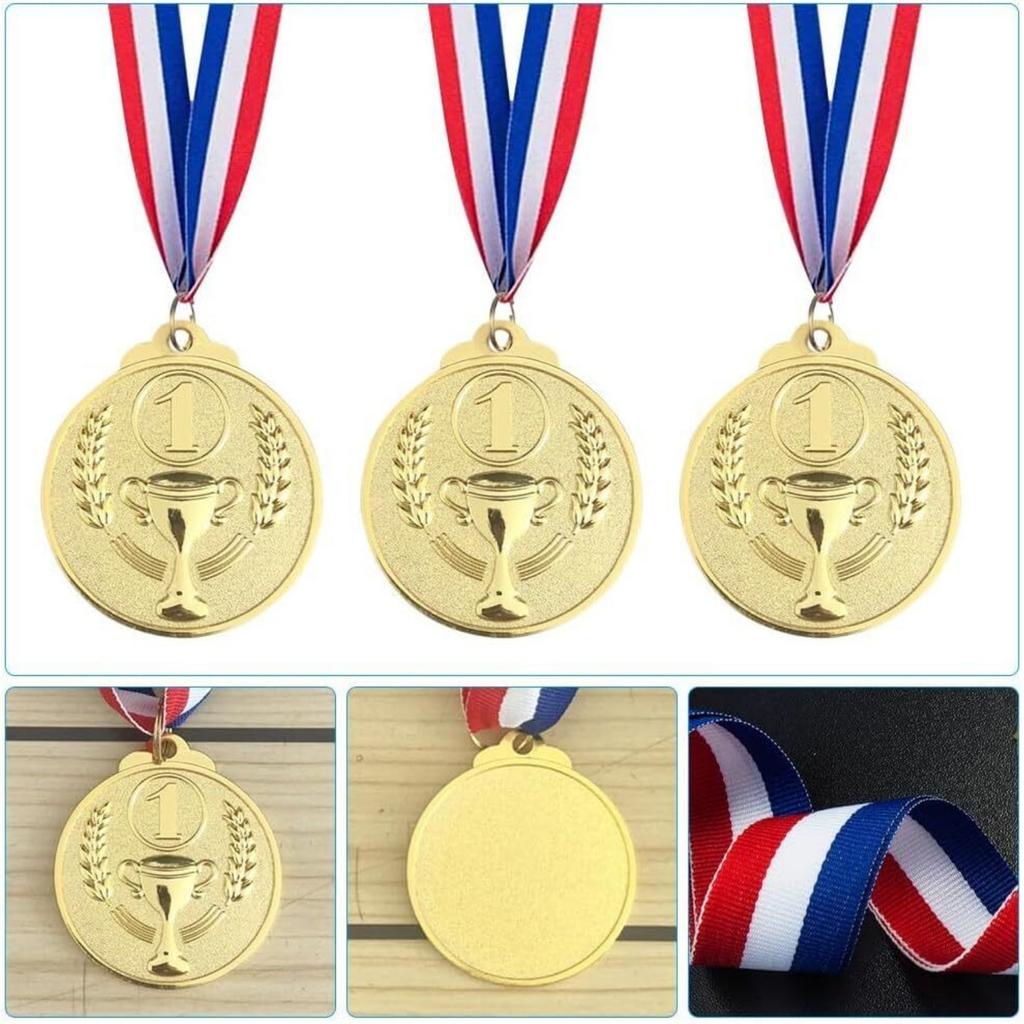 12er-Pack Medaillen, gravierte Trophäenmustermedaille, Goldmedaille für