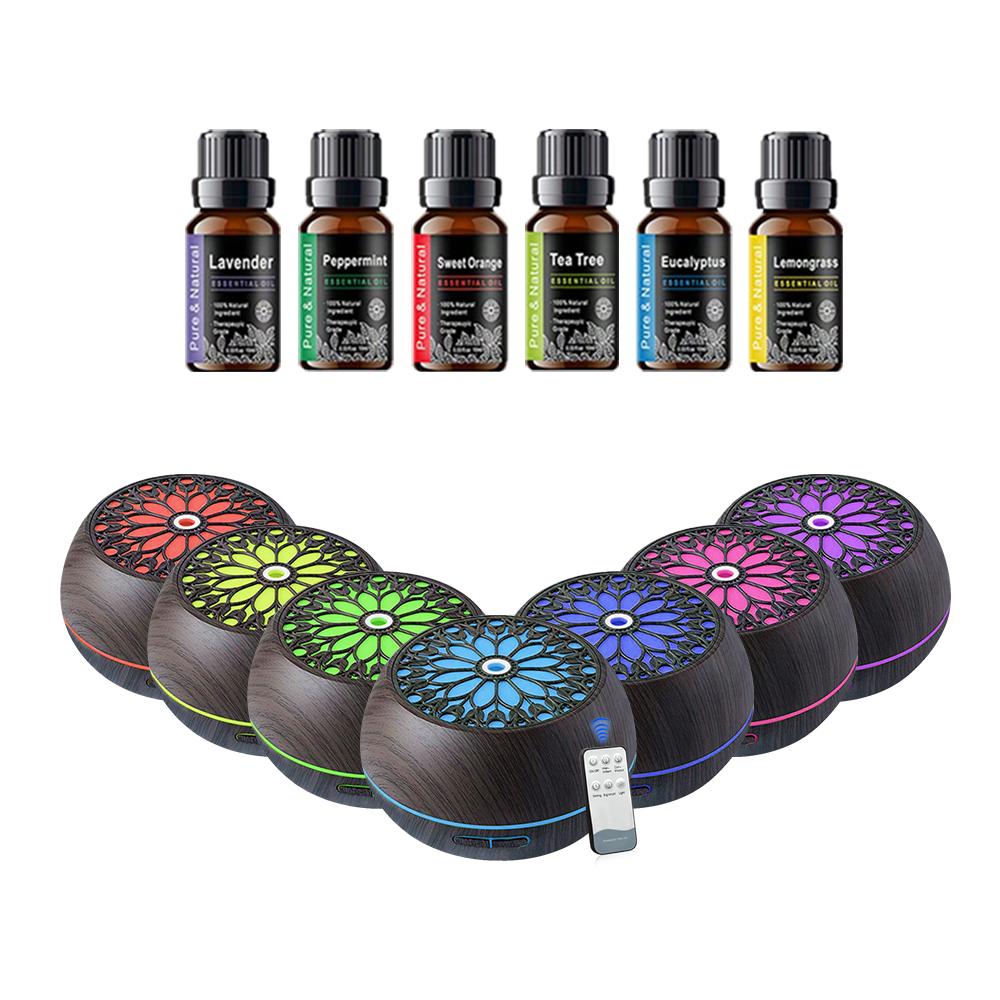 Diffuser For Home 550ml Humidifier  6 Seasonal Oils  Soundwave Diffusion Remote Control  Night Light for Dry Rooms