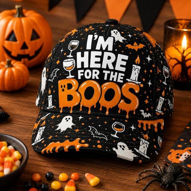 D print Halloween baseball cap women's spring and summer sunshade sun protection cap American style versatile fashion hat sun protection