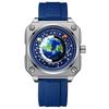 Binbang 2023 Men's Creative Large Dial Starry Sky Watch with Genuine Leather Strap