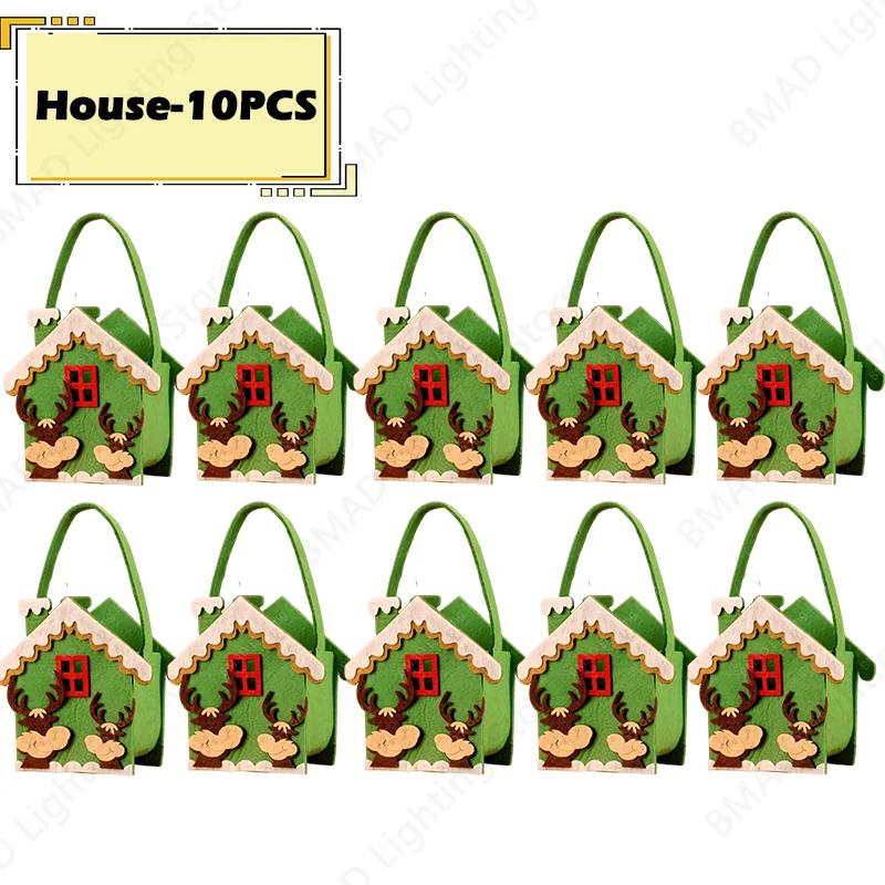 Christmas Gift Bags Felt Santa Claus Sack Pouch For Xmas Tree Decorations Candy Presents Holder Stocking Stuffers Party Supplies