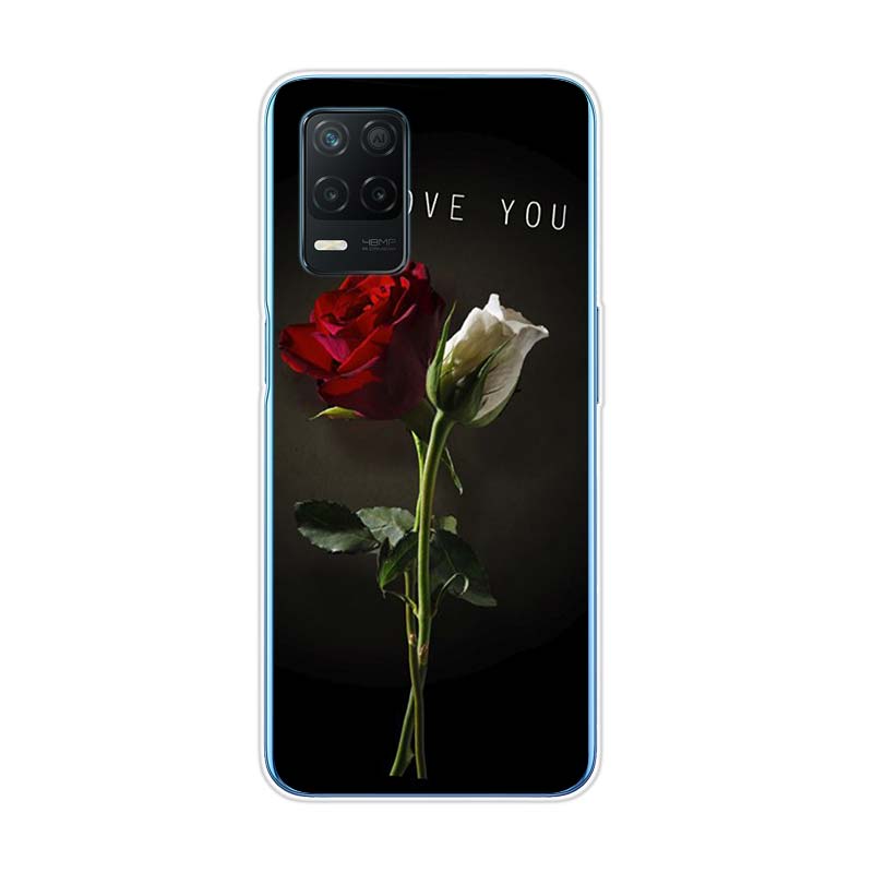 Red Roses Flower For Realme 8 8i V3 V5 GT Neo Flash Edition Explorer Master Neo2 Narzo 30 50i 50A C21Y Phone Case