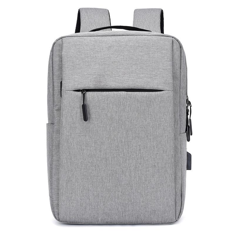 Men's backpack simple usb charging backpack men's and women's leisure business computer bag logo printing