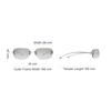 Gentle Monster Ochelari de soare pătrați metalici cu logo îndrăzneț Ochelari de soare unisex Argintiu TTL-02-BRG