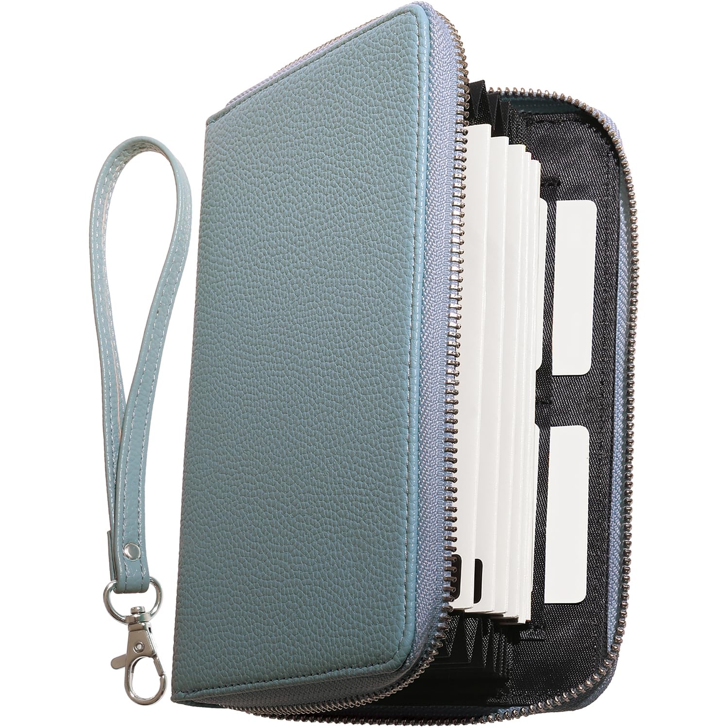 

Passbook case that can also hold a made of genuine large can hold 12 passbook for card case TC1 [BLUE SINCERE] seal, leather, anti-magnetic, capacity,