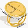 6pcs/lot Gold Plated Stainless Steel Base Rings Settings DIY Blank Knuckle Rings for Women Jewelry Charms Never Fade Wholesale