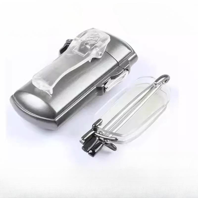 Men Women Portable Mini Folding Adjustable Frameless Reading Glasses Lighter Glasses Case Anti-blue Light Presbyopic Eyeglasses