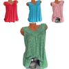 Women's Summer Loose Sleeveless Vest T Shirt Blouse With Elegant Boho Lace Design